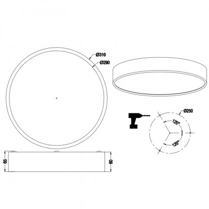 TRIO 6274130 Waco, LED stropní svítidlo 31 cm, více variant