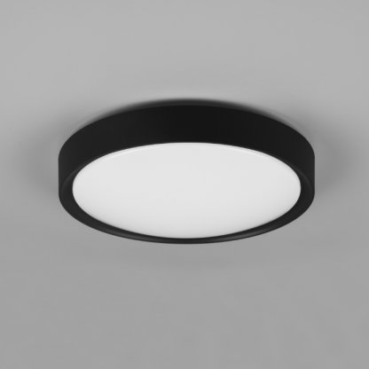 TRIO 659011832 Clarimo, černé LED stropní světlo do koupelny 18 W