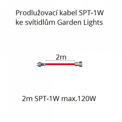 Venkovní prodlužovací kabel ke svítidlům na 12V, 2m, 2x konektor PLUG&PLAY