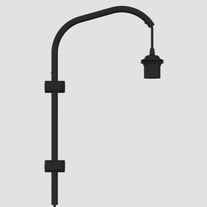 Willow mini černý nástěnný držák, 50 cm, E27, Umage