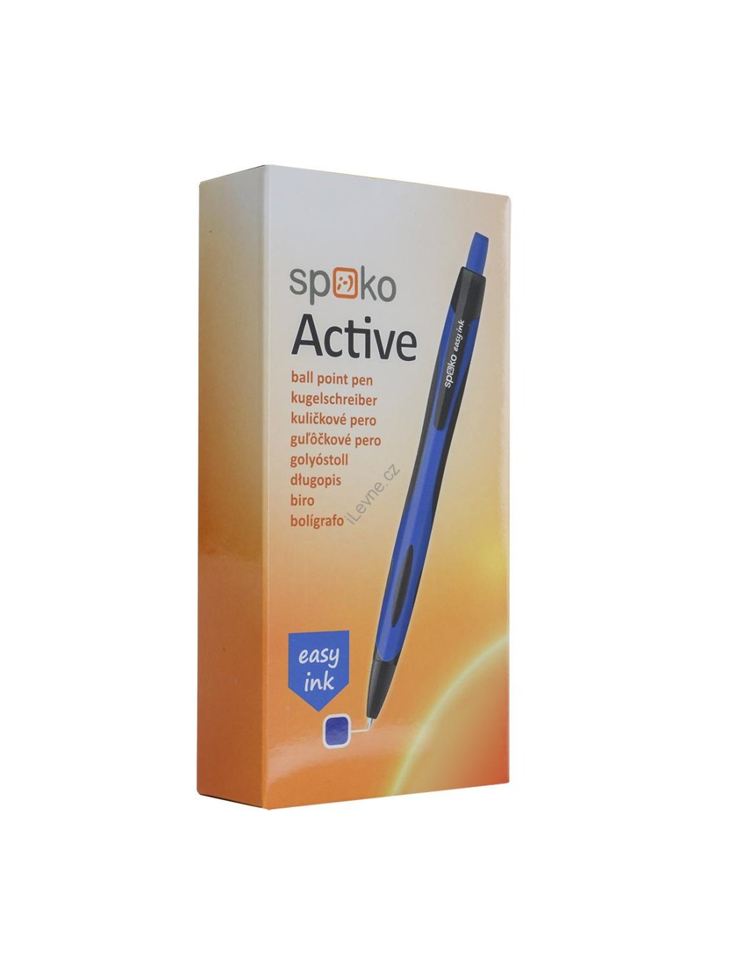 Active kuličkové pero Easy Ink, modrá náplň, modré