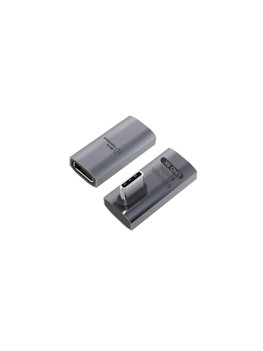 Adaptér USB-C samec-samice, úhlový, 240 W, 40 Gb/s, USB4 Gen 3.2