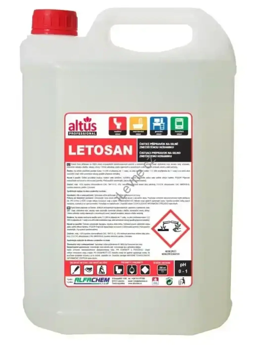 ALTUS Professional LETOSAN přípravek na silně znečištěnou keramiku 5 l