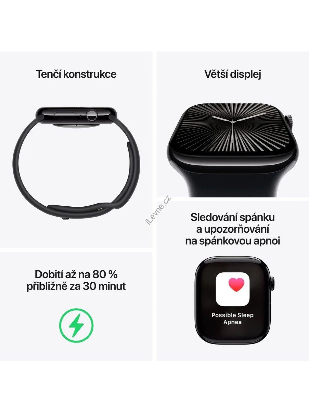 Apple Watch Series 10 GPS 42mm Stříbrný hliník s oblačně modrým provlékacím řemínkem