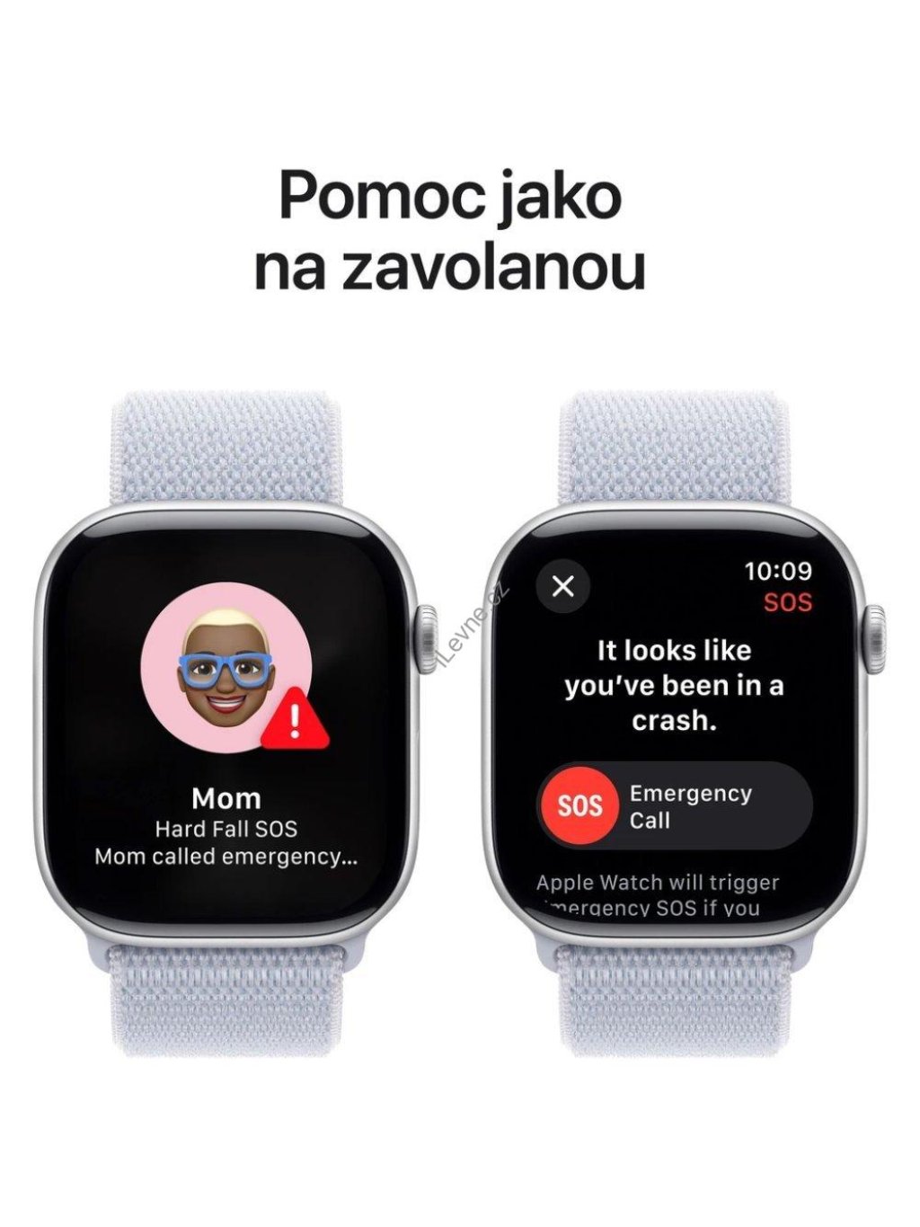 Apple Watch Series 10 GPS 42mm Stříbrný hliník s oblačně modrým provlékacím řemínkem