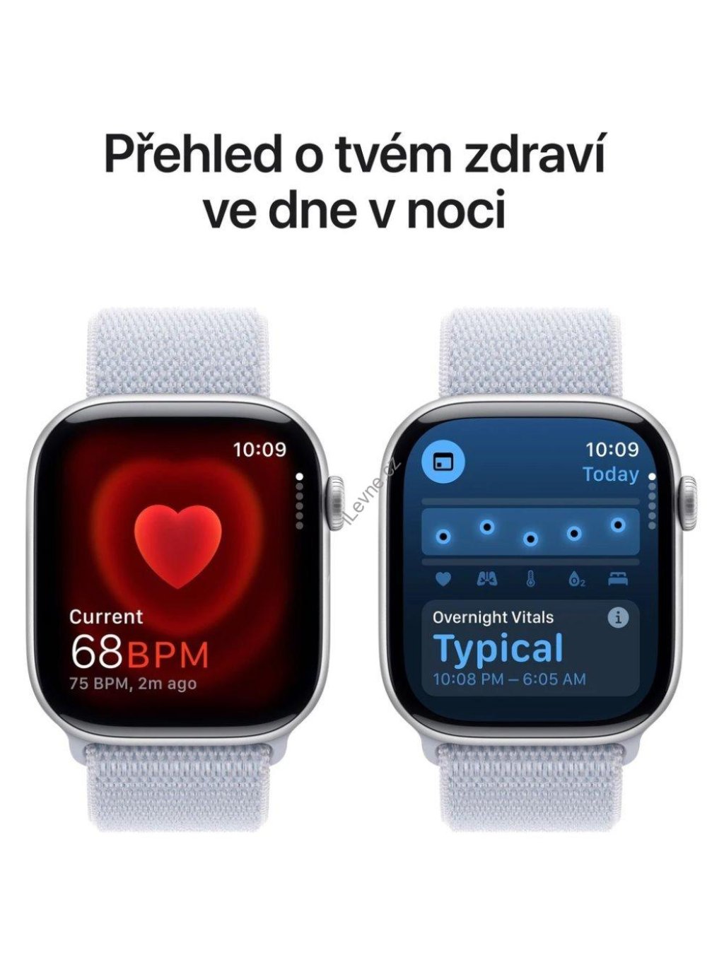 Apple Watch Series 10 GPS 42mm Stříbrný hliník s oblačně modrým provlékacím řemínkem