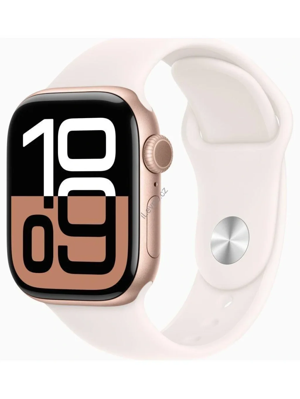 Apple Watch Series 10 GPS + Cellular 42mm Růžově zlatý hliník se světle ruměným sportovním řemínkem - M/L