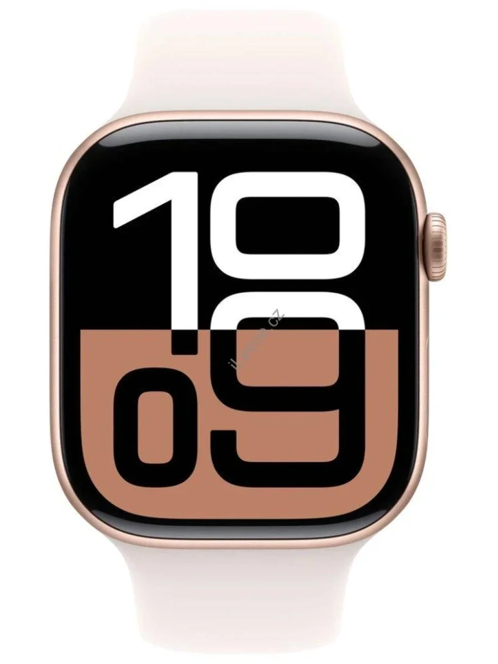 Apple Watch Series 10 GPS + Cellular 42mm Růžově zlatý hliník se světle ruměným sportovním řemínkem - M/L