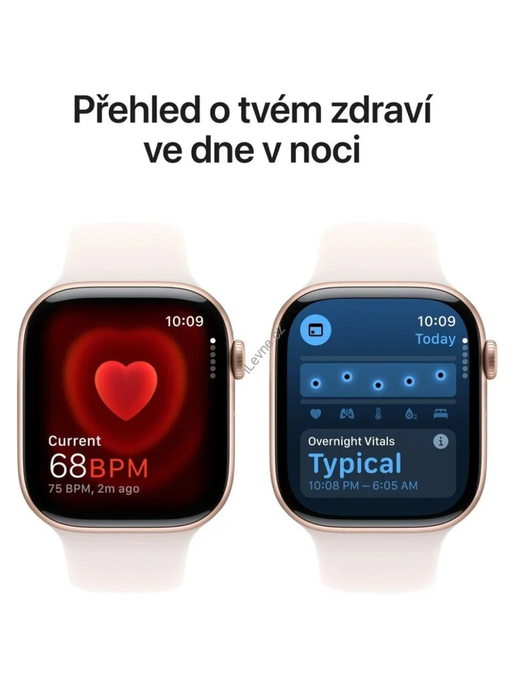 Apple Watch Series 10 GPS + Cellular 42mm Růžově zlatý hliník se světle ruměným sportovním řemínkem - M/L