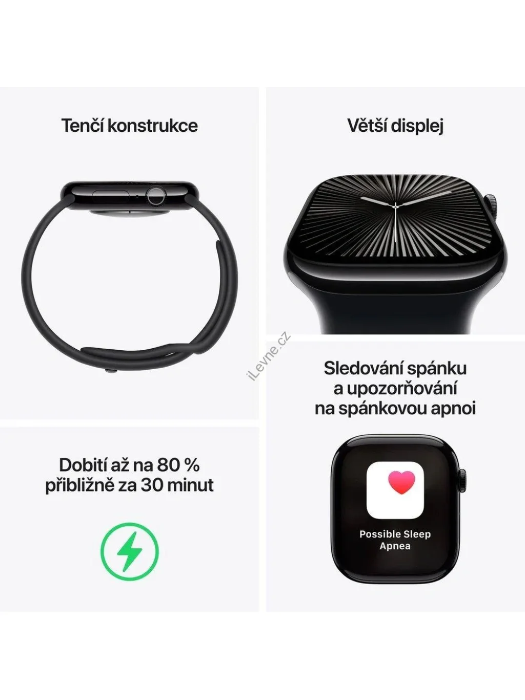 Apple Watch Series 10 GPS + Cellular 46mm Klavírně černý hliník s inkoustovým provlékacím řemínkem