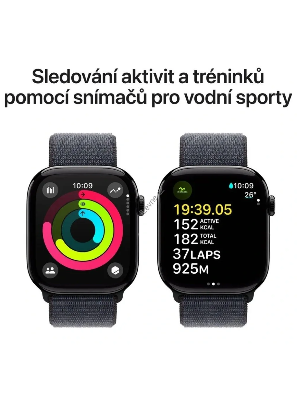 Apple Watch Series 10 GPS + Cellular 46mm Klavírně černý hliník s inkoustovým provlékacím řemínkem