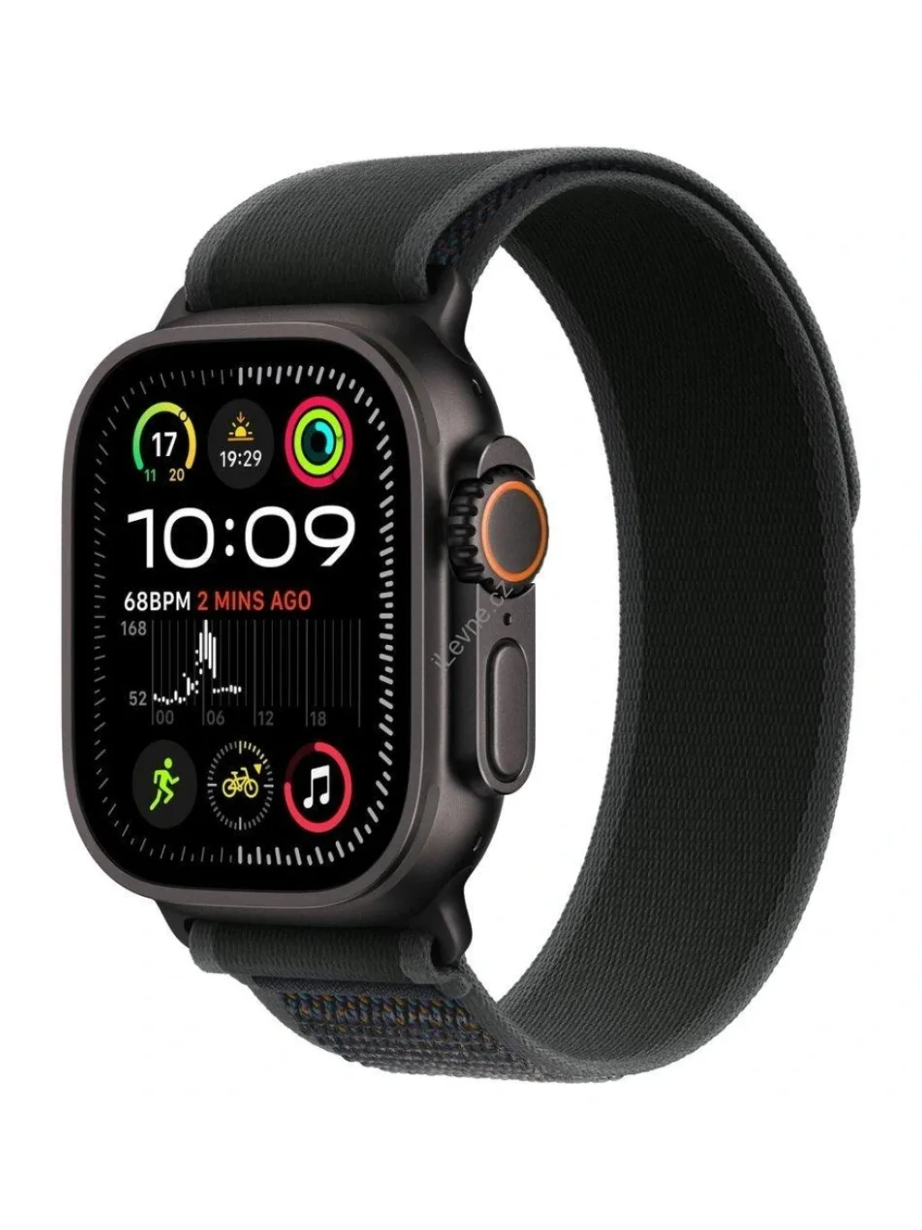 Apple Watch Ultra 2 49mm Černý titan s černým trailovým tahem - M/L