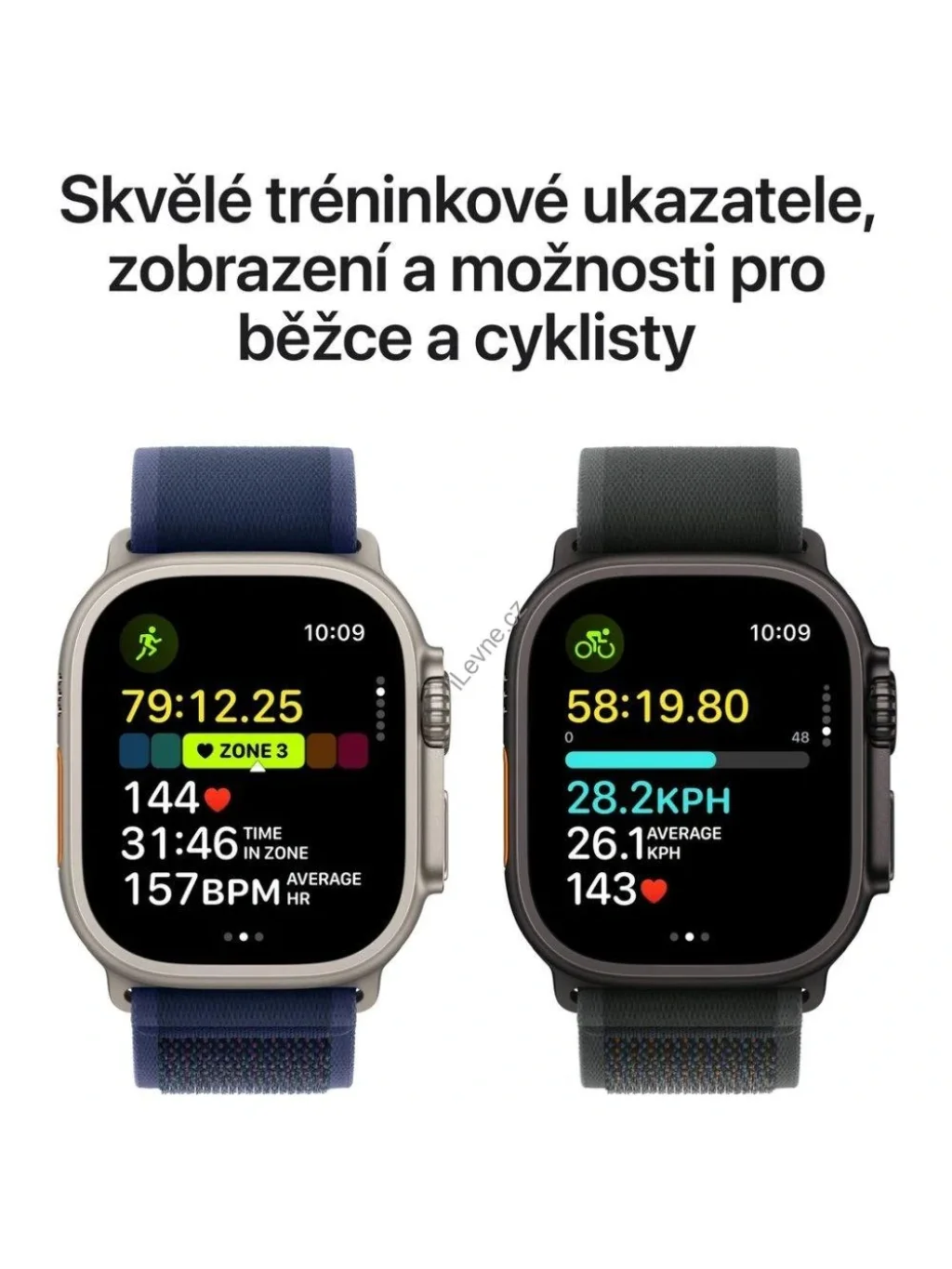 Apple Watch Ultra 2 49mm Černý titan s černým trailovým tahem - M/L