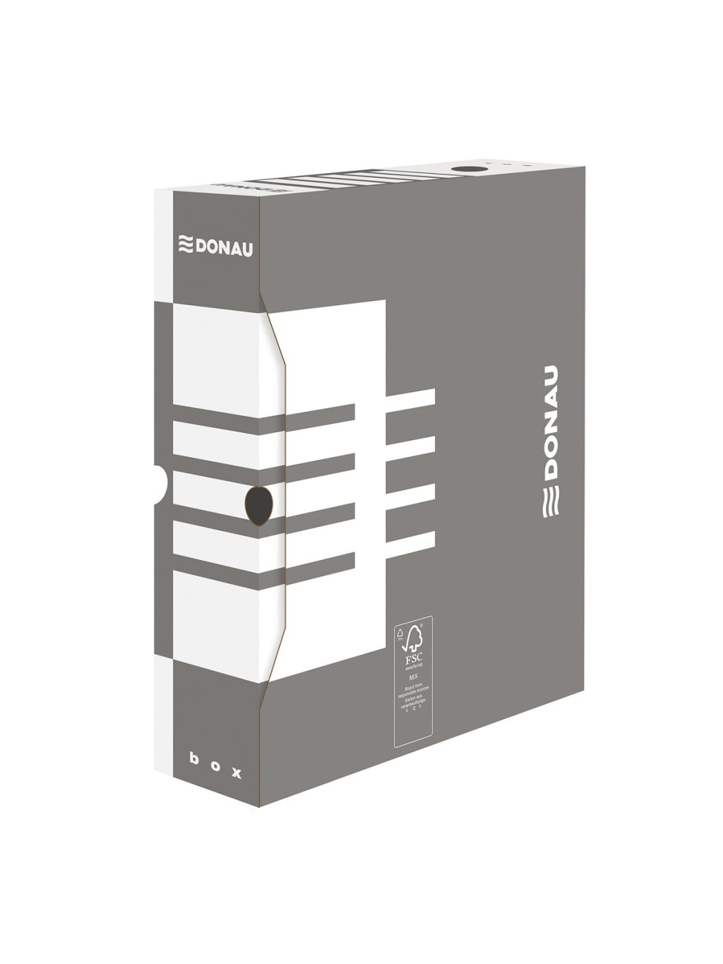 archivační box A4/120 mm lepenka, šedý