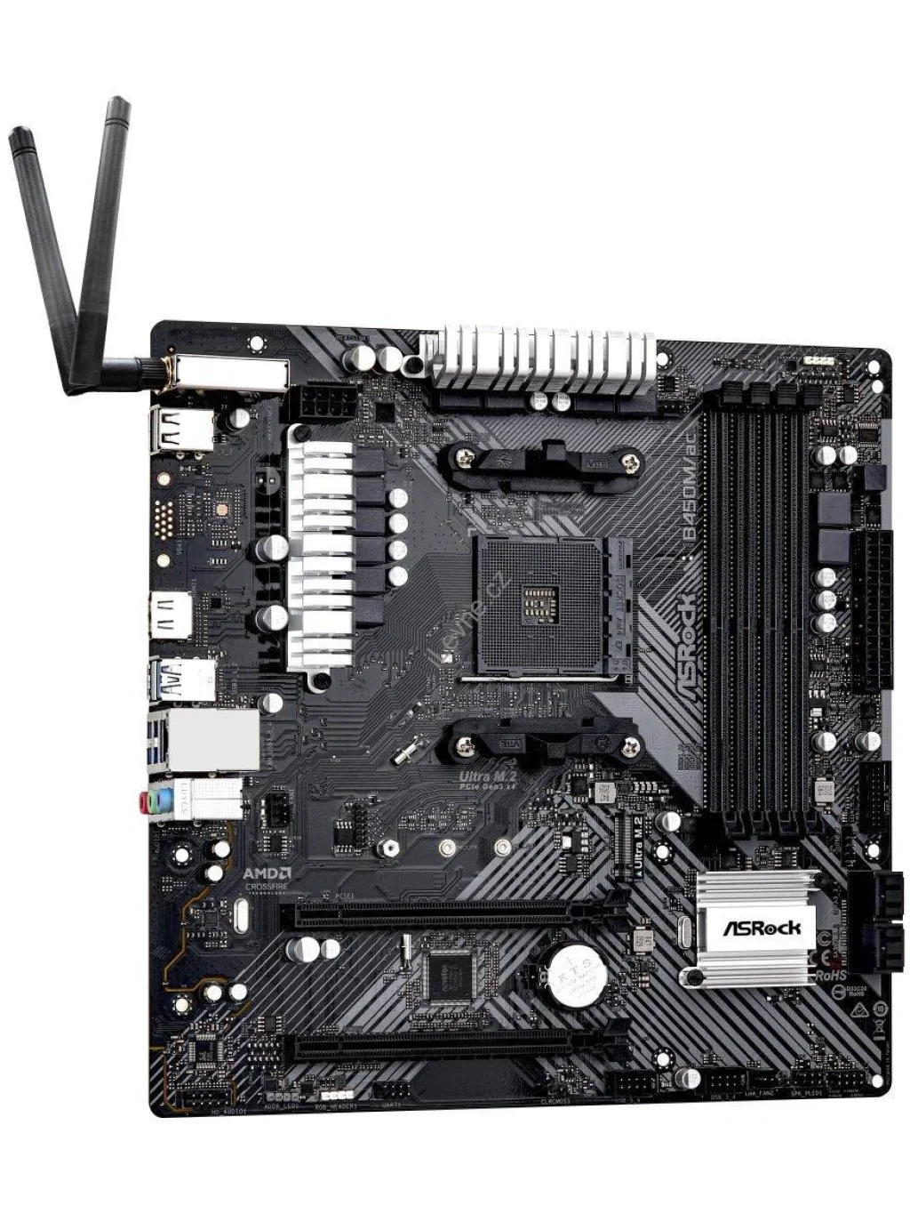 ASRock B450M/AC R2.0 / AMD B450 / AM4 / 4x DDR4 DIMM / M.2 / HDMI / WiFi / mATX