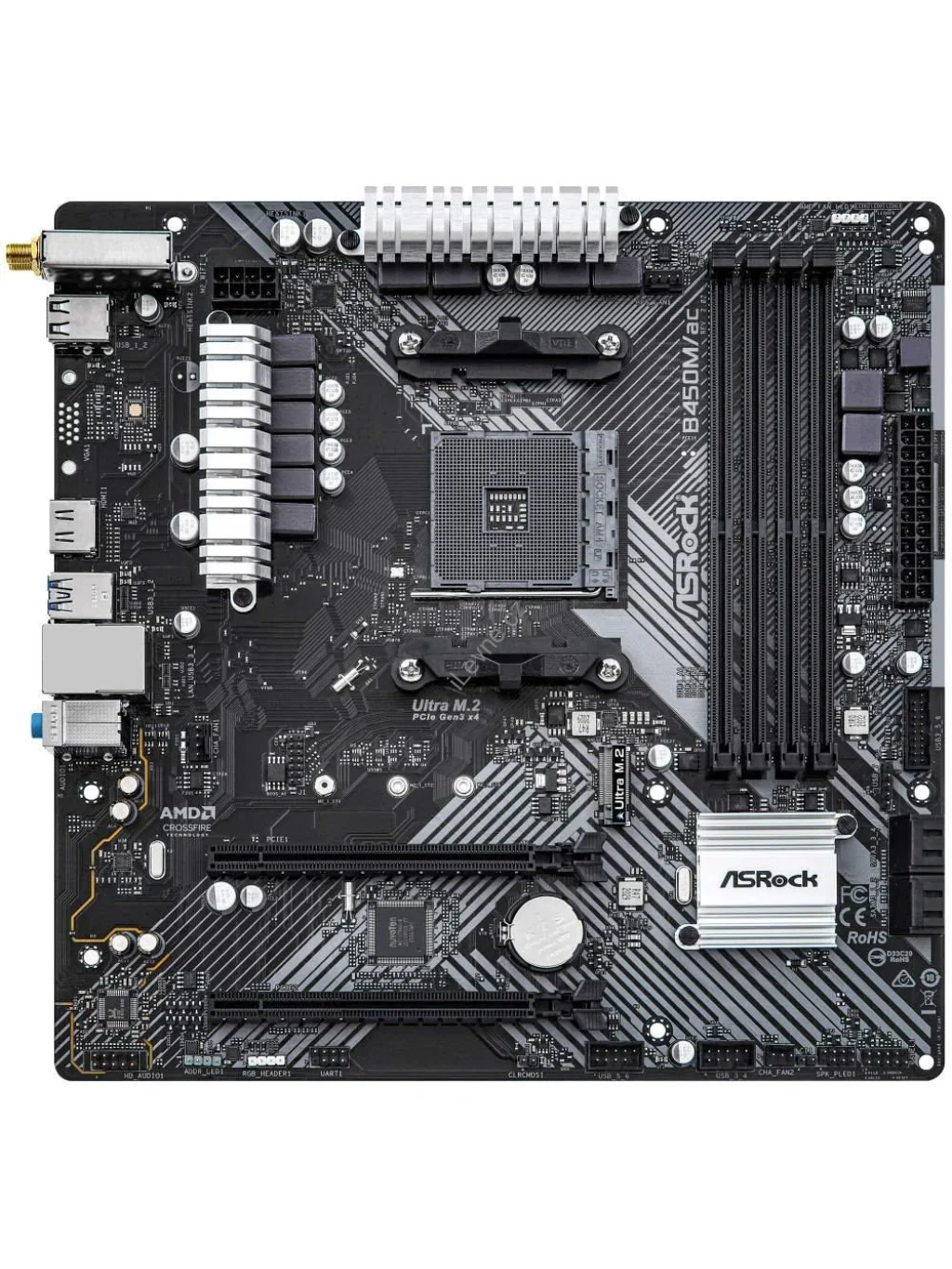 ASRock B450M/AC R2.0 / AMD B450 / AM4 / 4x DDR4 DIMM / M.2 / HDMI / WiFi / mATX