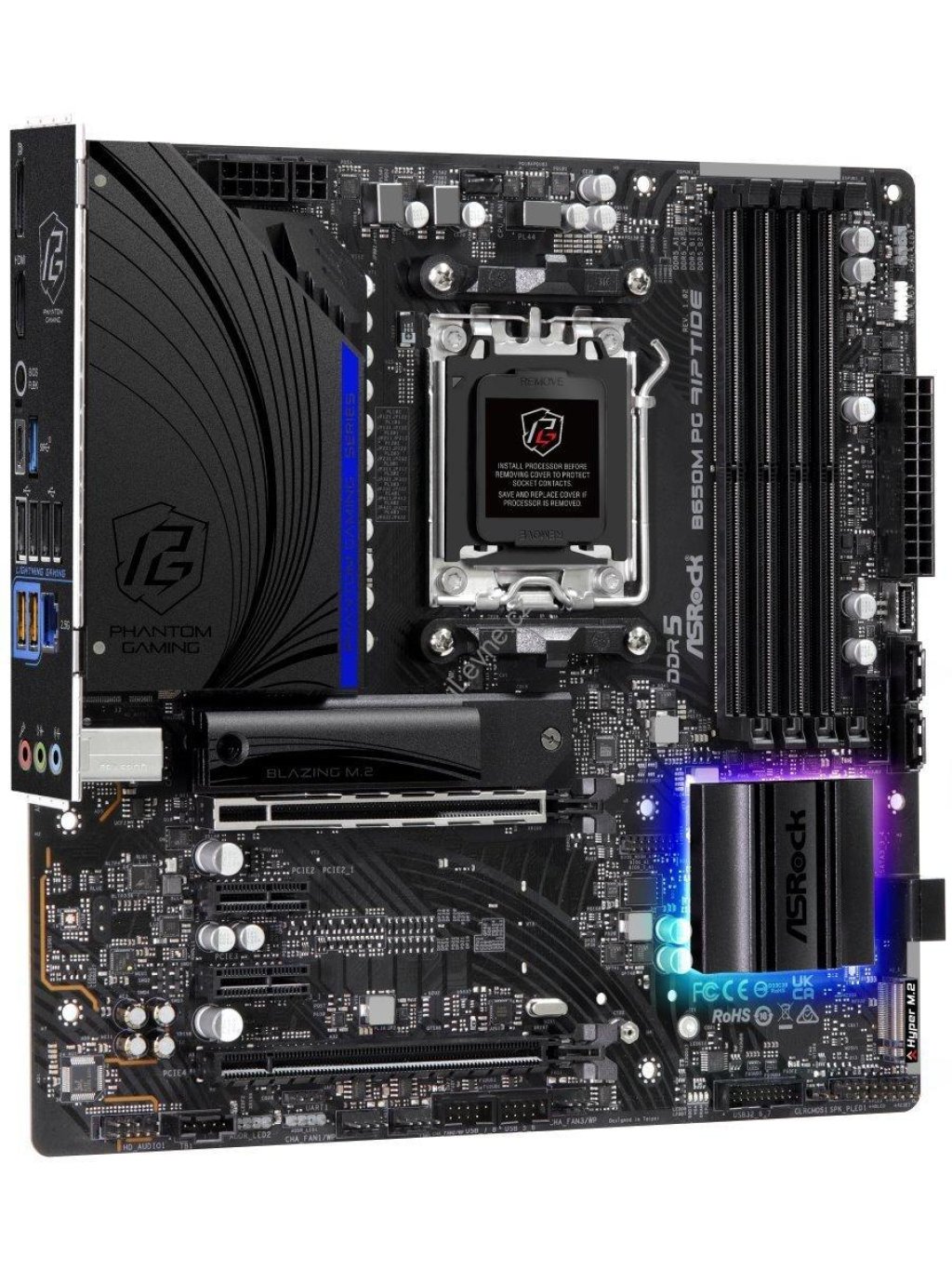 ASRock B650M PG Riptide / AMD B650 / AM5 / 4x DDR5 DIMM / 2x M.2 / HDMI / DP / USB-C / mATX
