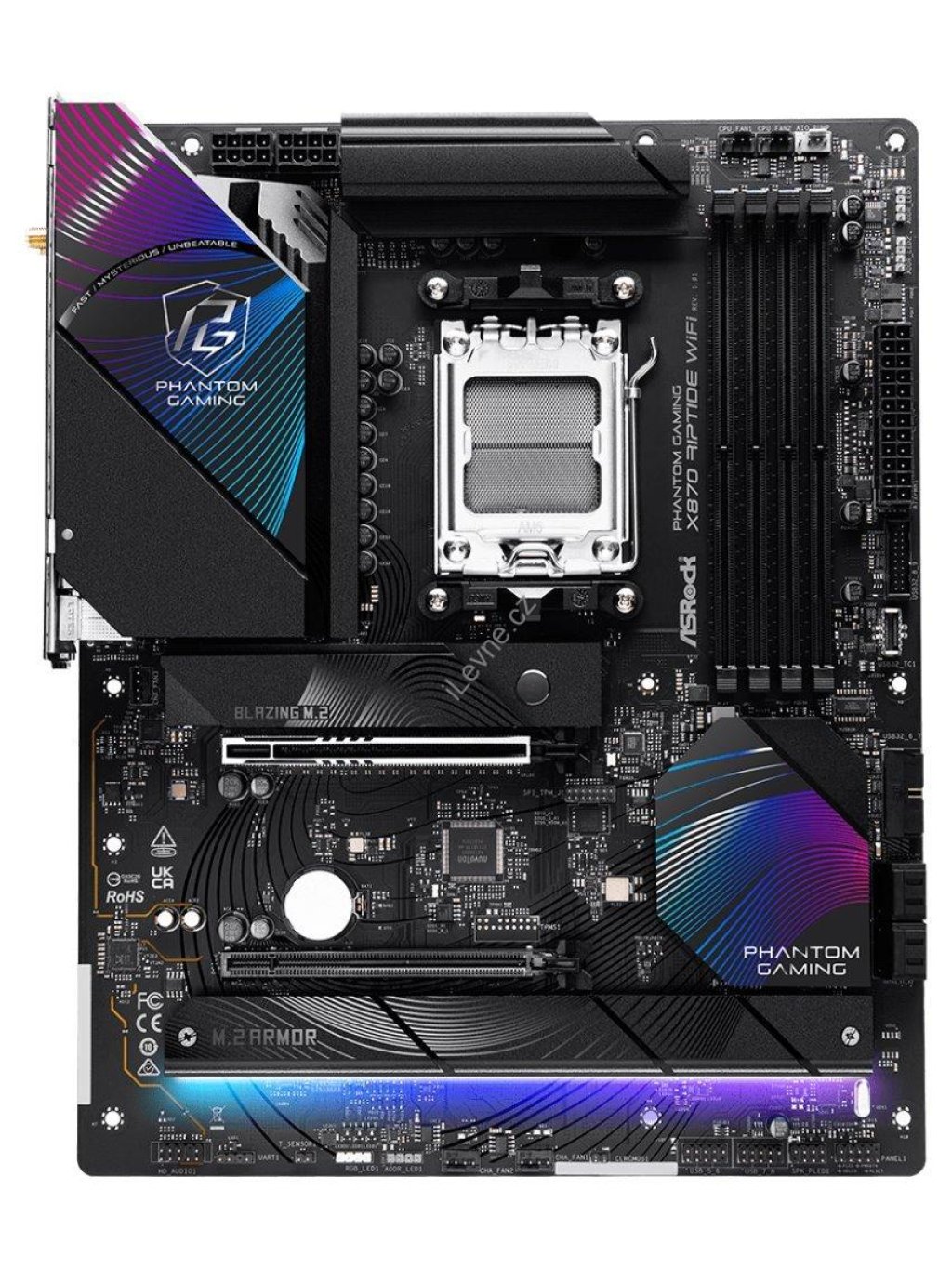 ASRock X870 Riptide WiFi / AMD X870 / AM5 / 4x DDR5 DIMM / 3x M.2 / HDMI / USB-C / WiFi / ATX