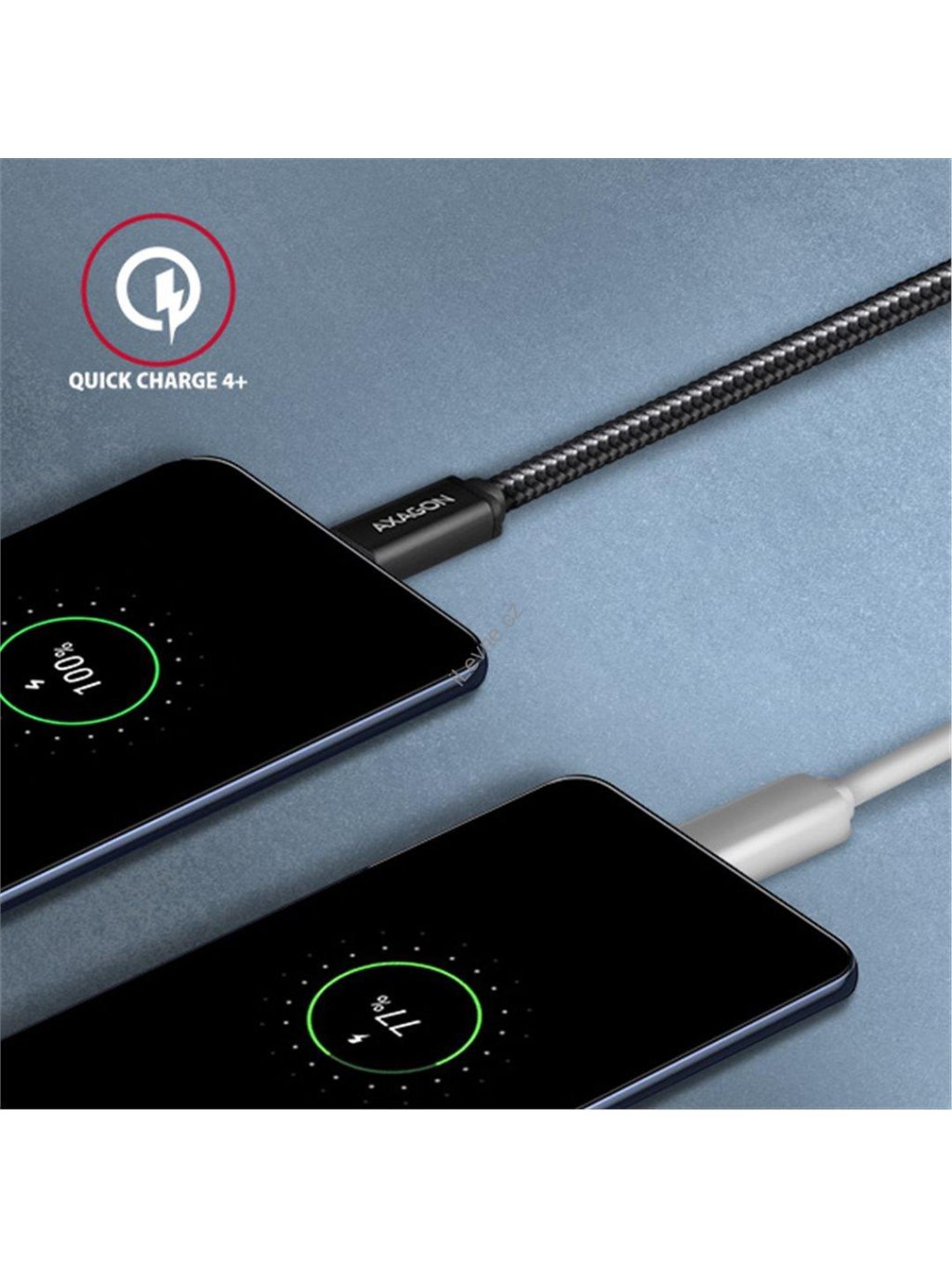 AXAGON BUCM3-CM30AB, SPEED kabel USB-C <-> USB-C, 3m, USB 3.2 Gen 1, PD 60W 3A, ALU, oplet, černý