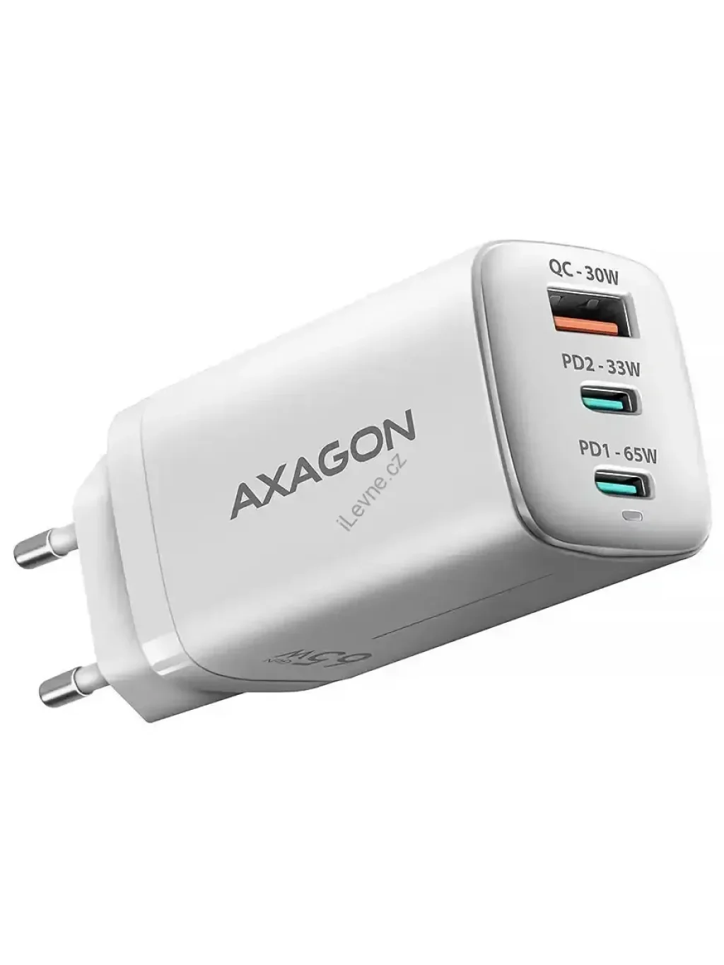 AXAGON nabíječka do sítě / ACU-DPQ65W / 2x USB-C / 1x USB-A / PD3.0/QC4+/PPS/SFC2.0/AFC/SCP/FCP/ Apple / 65W / bílá
