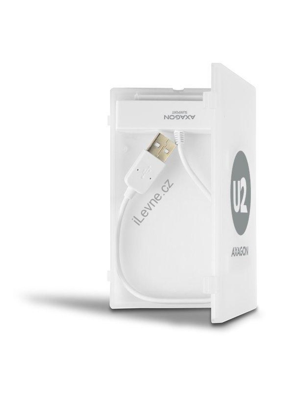 AXAGON pouzdro na 2,5" disk / ADSA-1S / USB 2.0 / SATA / USB-A / bílé