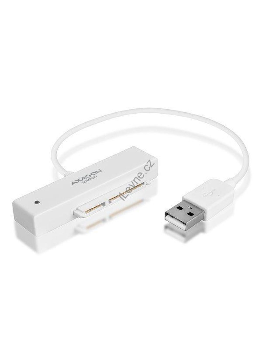 AXAGON pouzdro na 2,5" disk / ADSA-1S / USB 2.0 / SATA / USB-A / bílé