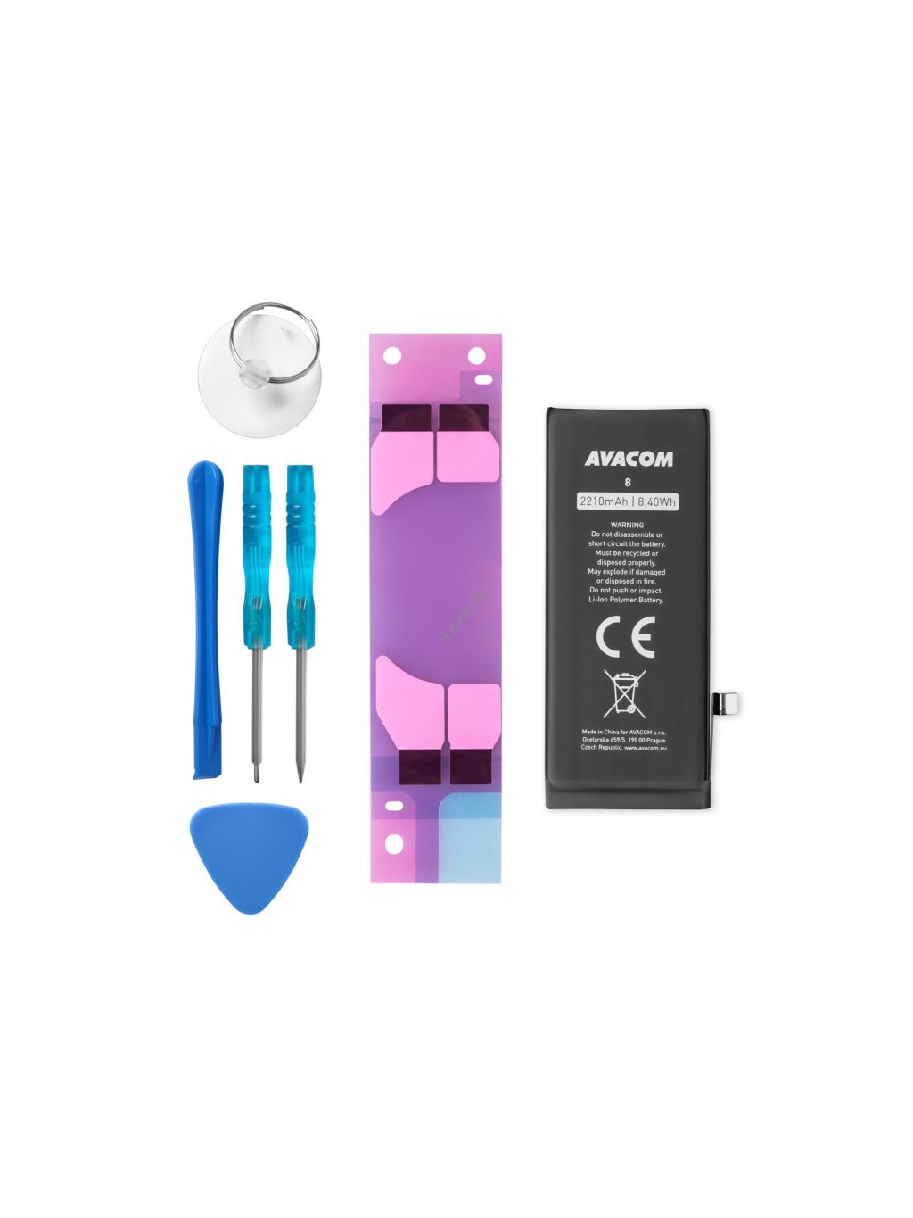 Baterie pro Apple iPhone 8 - vysokokapacitní, Li-Ion 3,82V 2210mAh (náhrada 616-00357)
