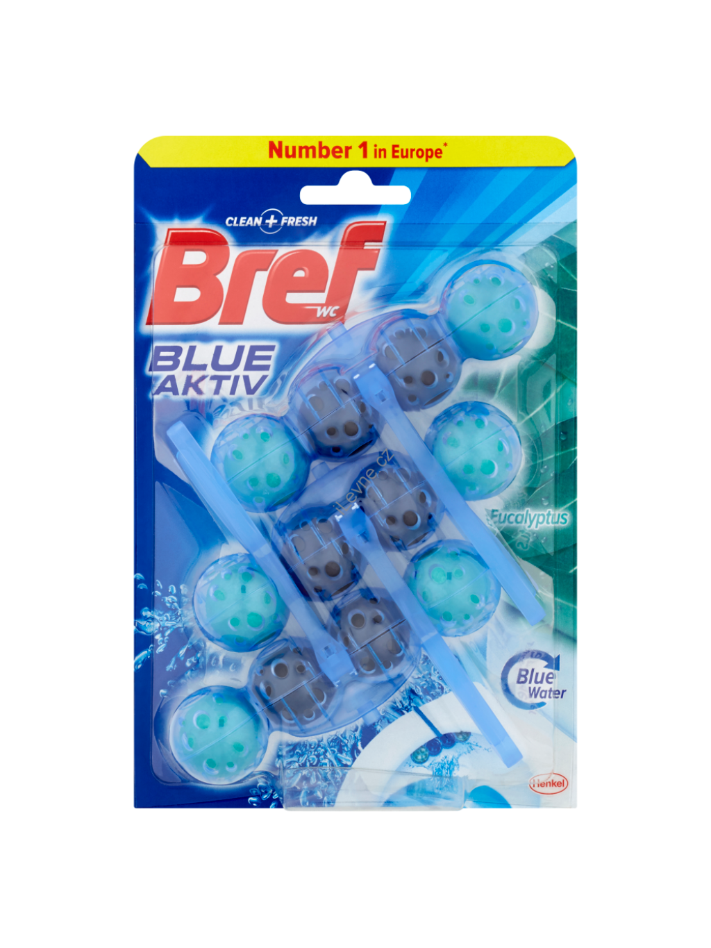 Bref WC Color Aktiv blok Blue Water Eucalyptus 3x50g