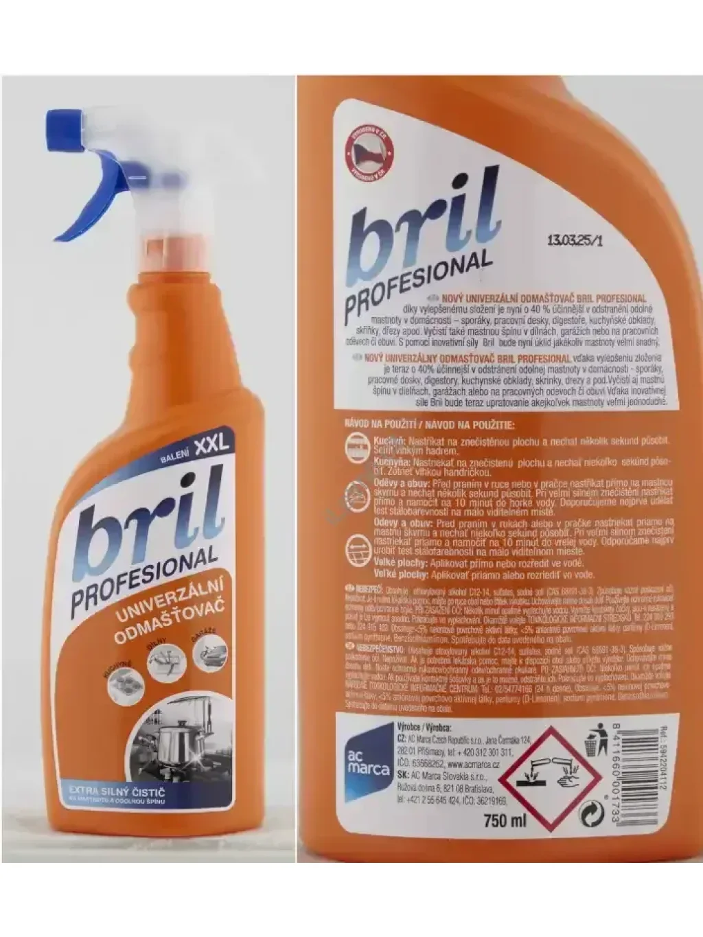 Bril - univerzální odmašťovač, 750 ml