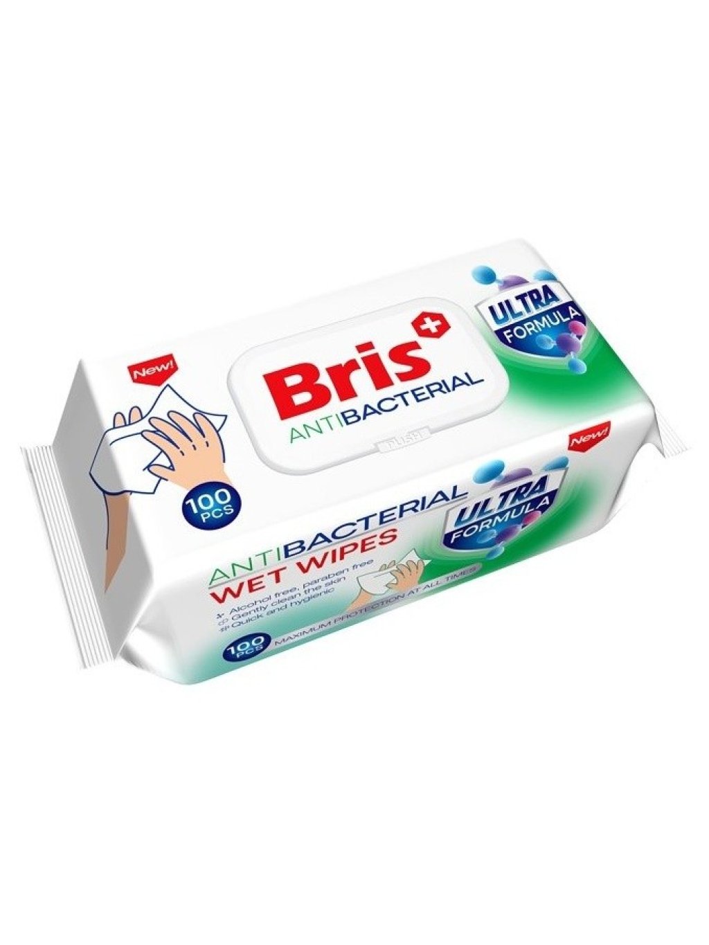 Bris vlhčené Antibakteriální ubrousky