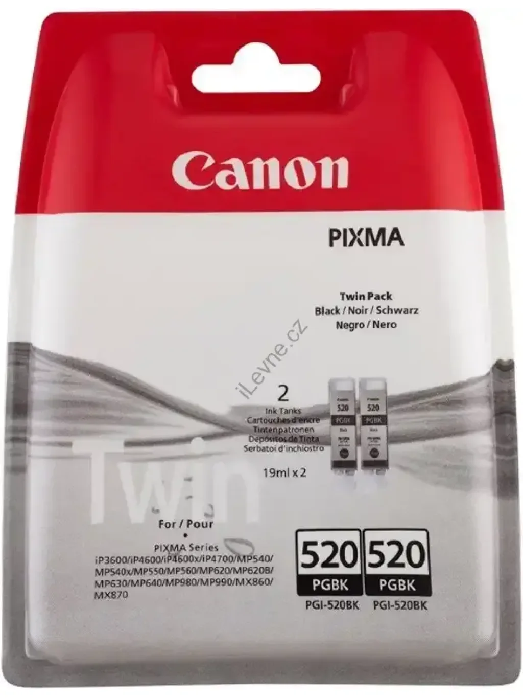 Canon multipack inkoustových náplní PGI-520BK / 2x v balení