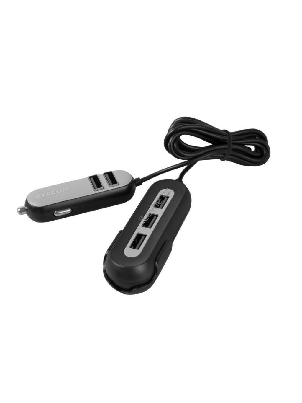 CarHUB nabíječka do auta 5x USB výstup, černá
