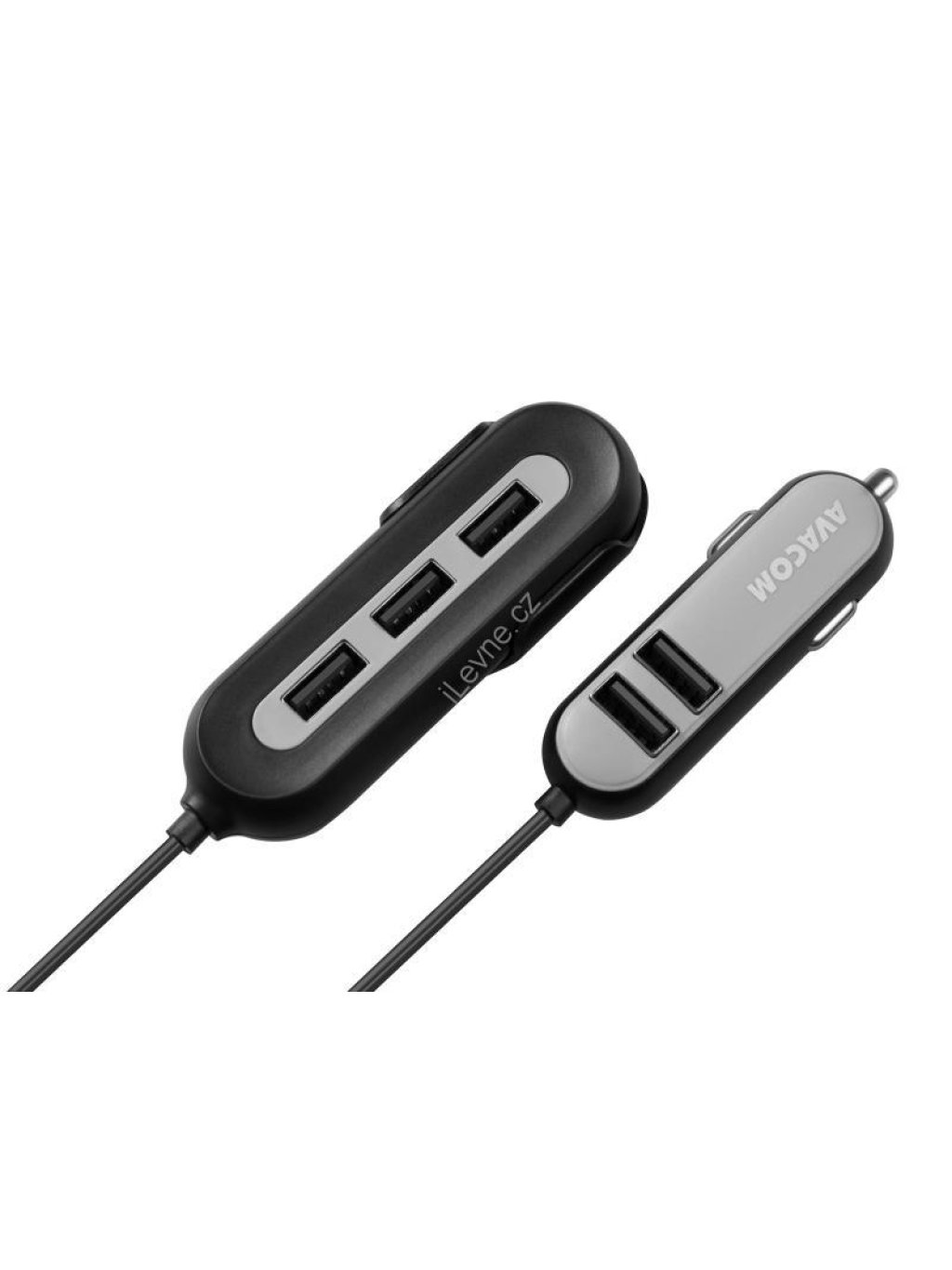 CarHUB nabíječka do auta 5x USB výstup, černá