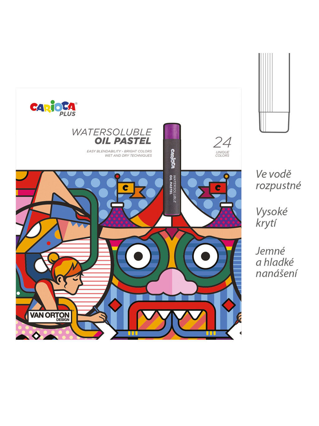 olejové pastely, box, 24 ks