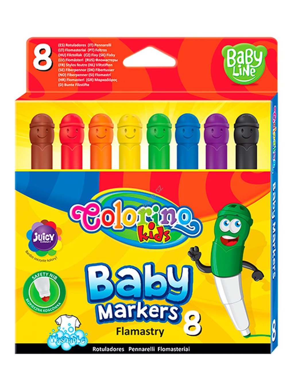 Colorino fixy dětské Smile, s kulatou špičkou, 8 barev