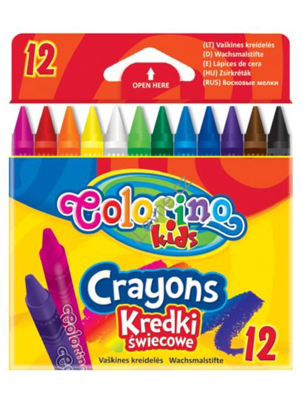 Colorino voskovky kulaté, 12 barev