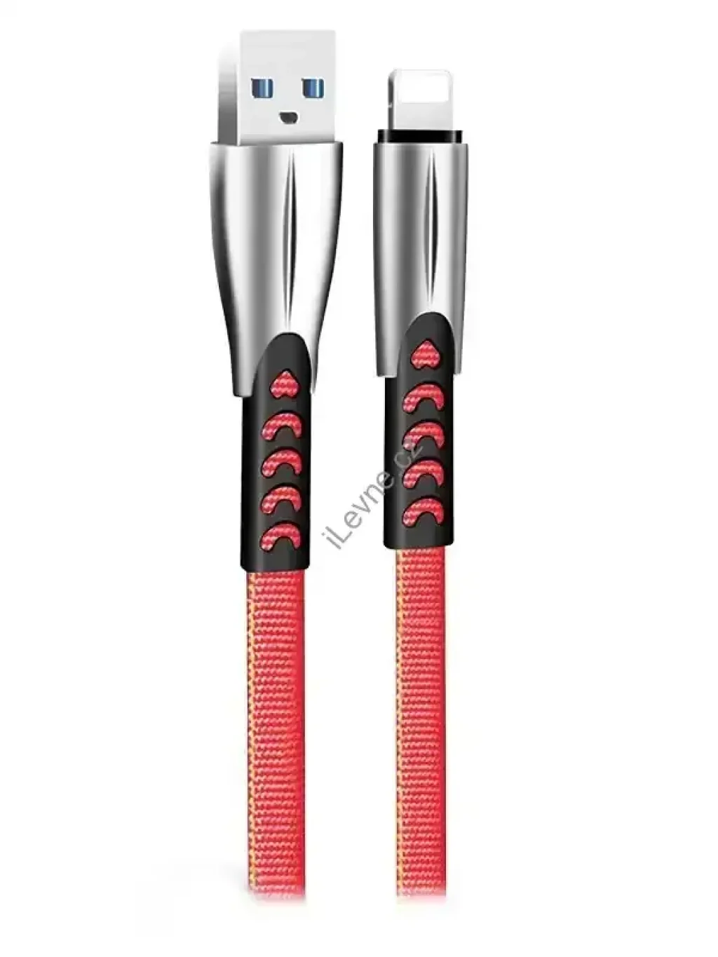 Colorway Datový Kabel USB/ Apple Lightning/ 2.4A/ 1m/ Zinc Alloy/ Červený