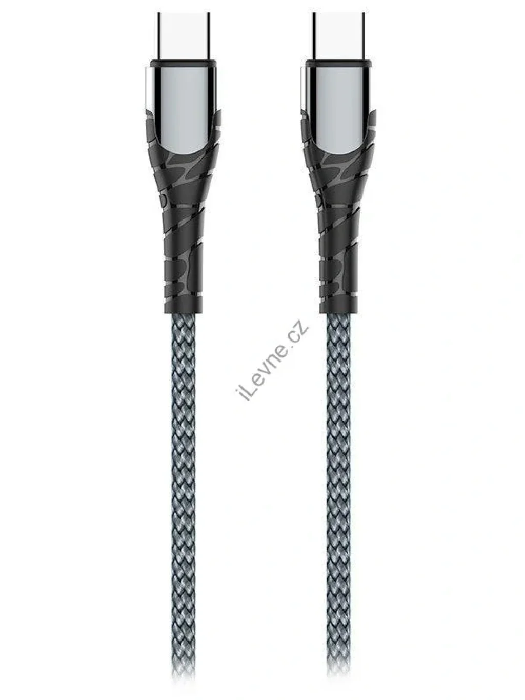 Colorway Datový Kabel USB-C/ USB-C/ 3A/ Fast Charging 65W/ 2m/ Šedivý