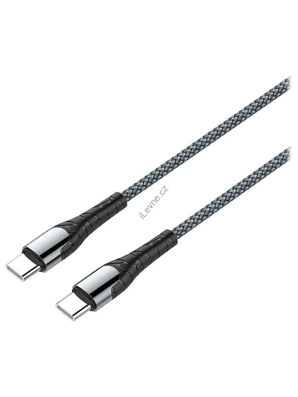Colorway Datový Kabel USB-C/ USB-C/ 3A/ Fast Charging 65W/ 2m/ Šedivý