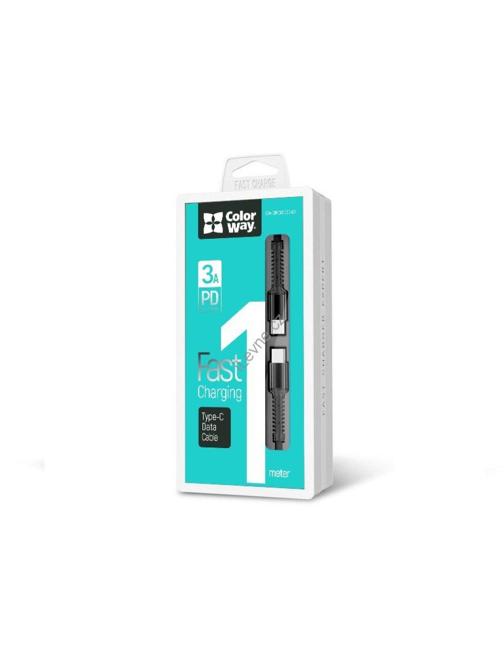Colorway Nabíjecí kabel Type-C - Type-C, 1m, šedivý