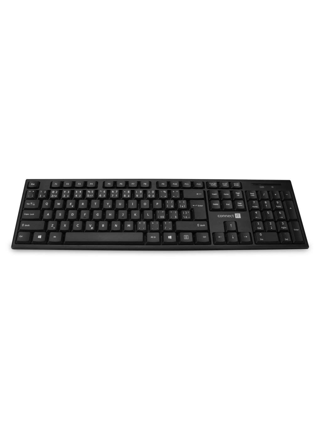 CONNECT IT Combo bezdrátová černá klávesnice + myš, (+1x AAA +1x AA baterie zdarma), CZ + SK layout