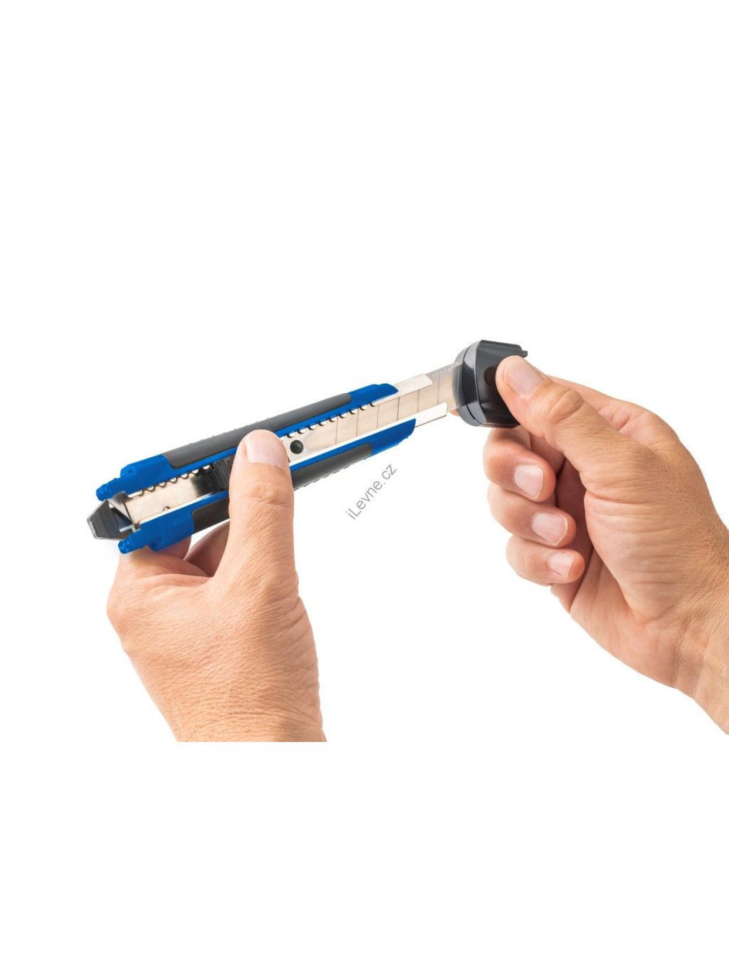 Dahle ALLROUND odlamovací nůž, čepel 18 mm, 8 čepelí, 2 náhr. nože, modro-černý