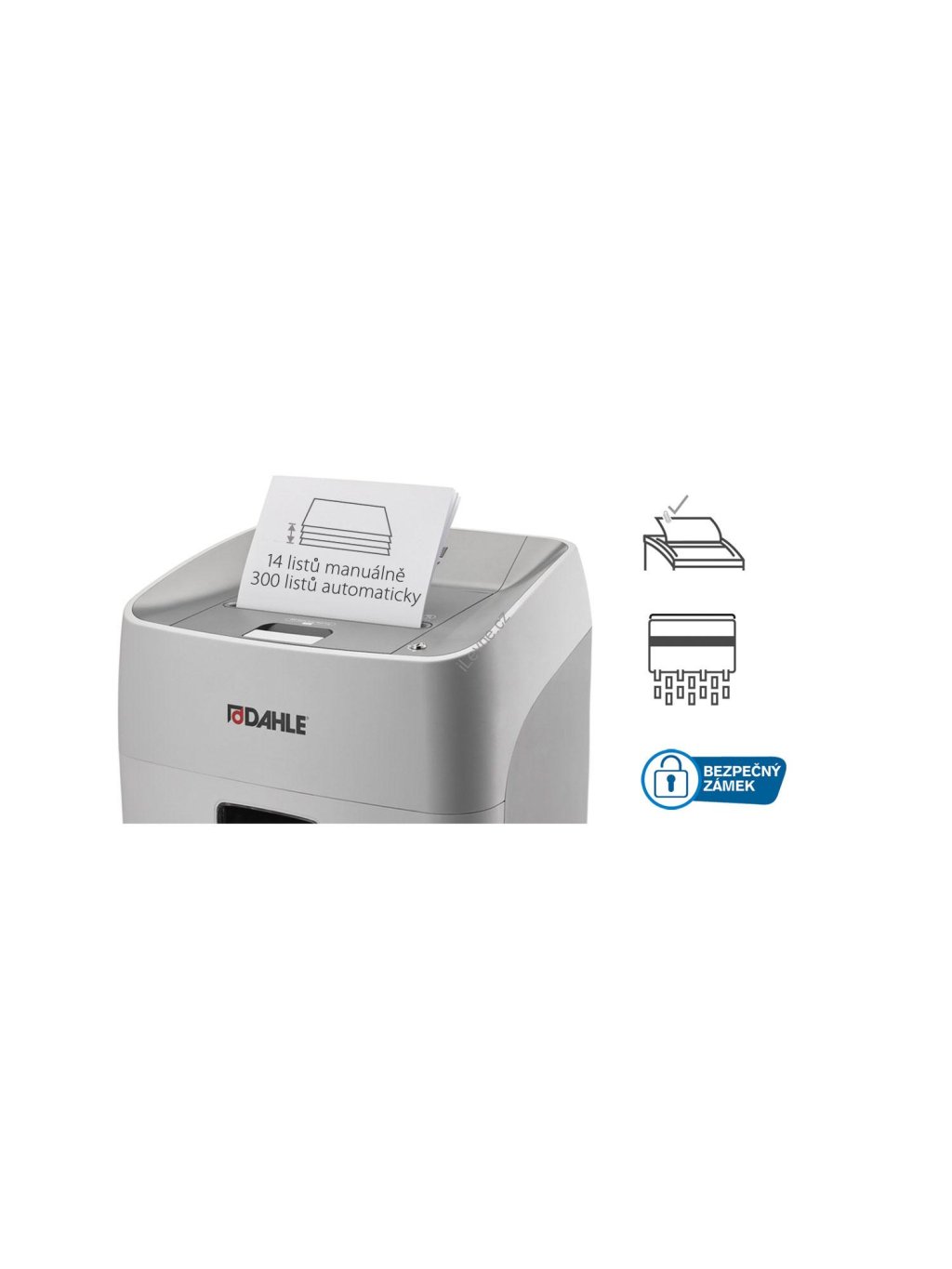 Dahle skartovač ShredMATIC® 300, 14/300 listů, 4 x 15 mm, 40 l