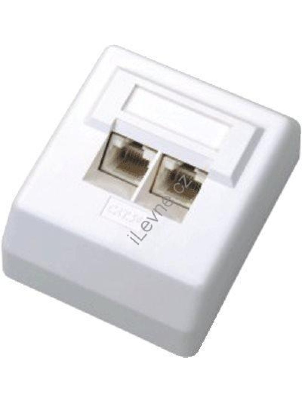 DATACOM Datová zásuvka UTP CAT5E 2xRJ45 na omítku 45st. bílá