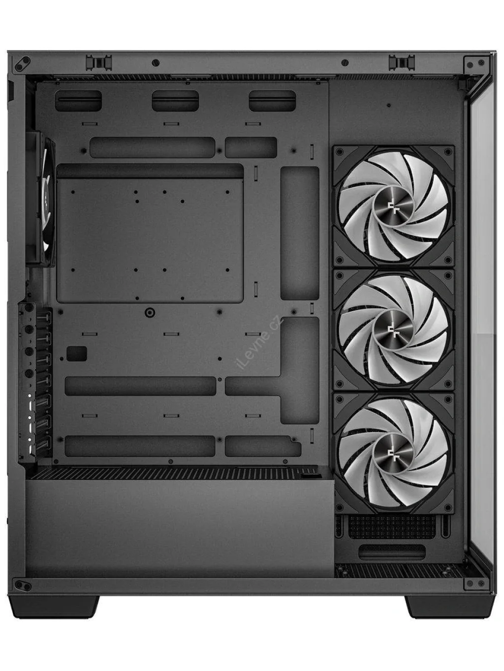 DEEPCOOL skříň CG580 4F / ATX / 4x120mm ARGB fans / 2xUSB 3.0 / panoramatická / tvrzené sklo / černá