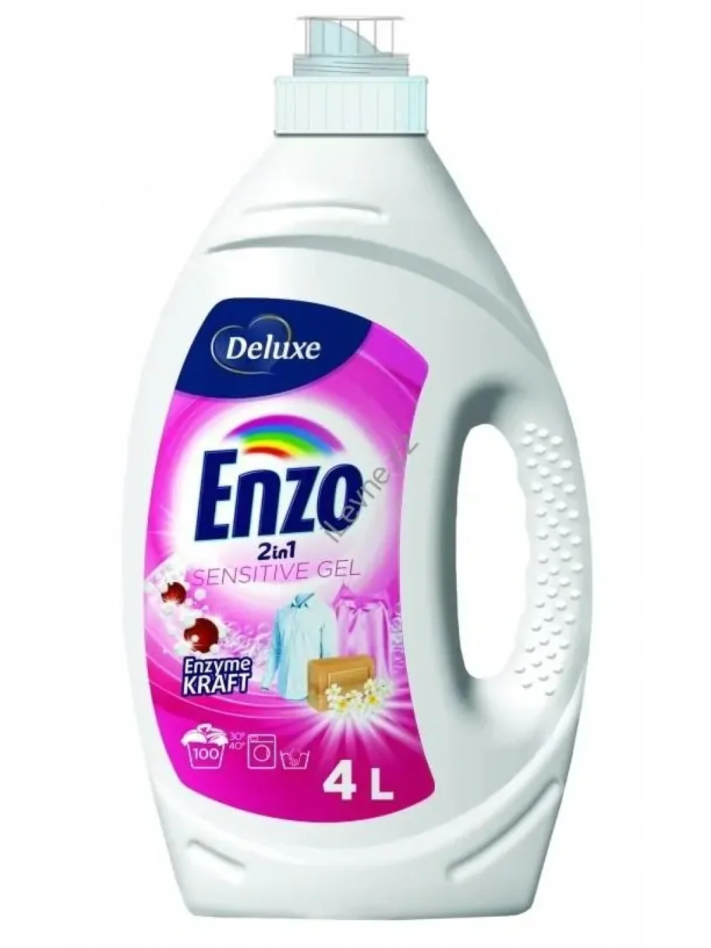 Deluxe Enzo 2in1 Sensitive prací gel 100 dávek, 4 L