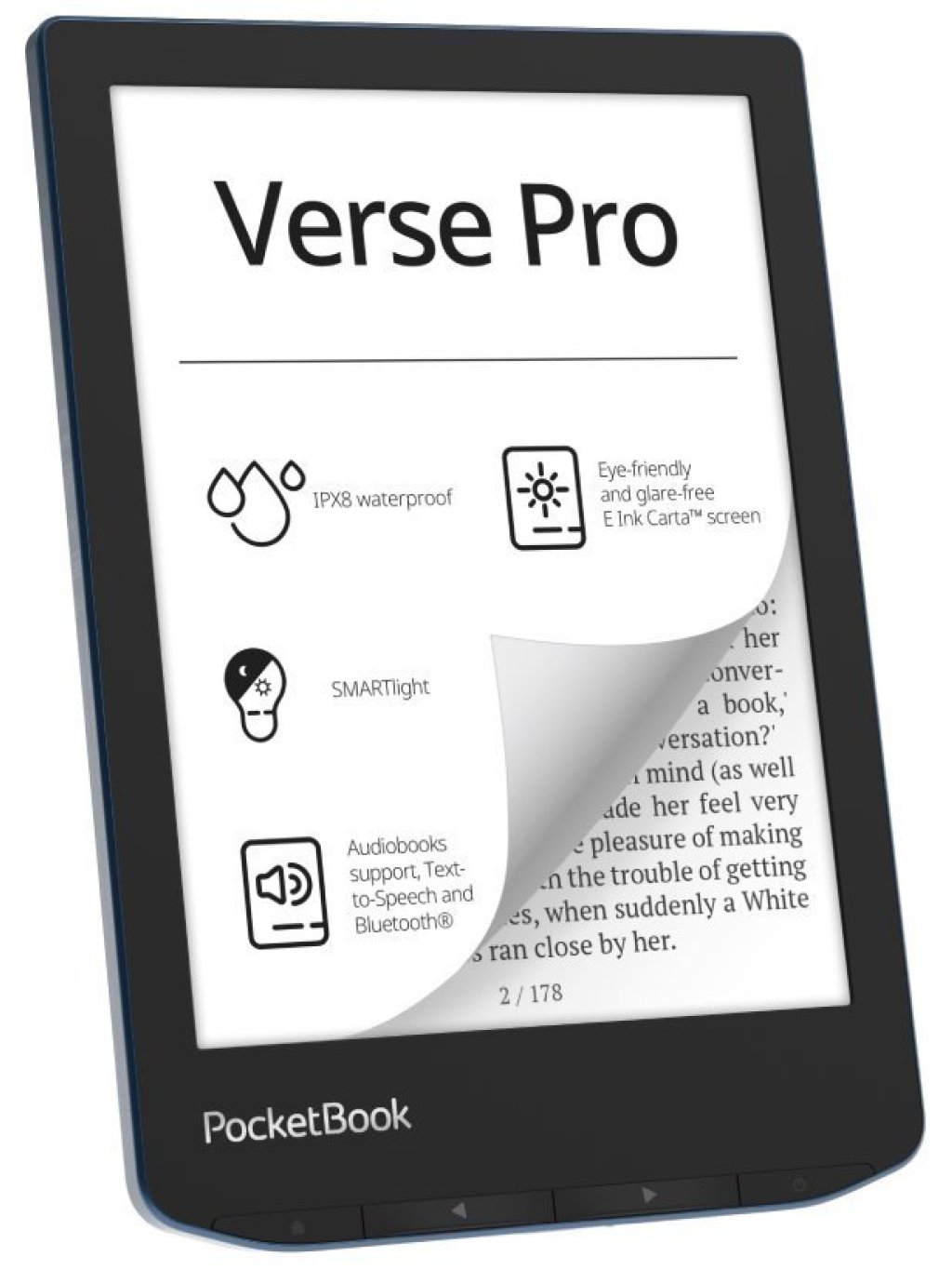 E-book POCKETBOOK 634 Verse Pro Azure, modrý