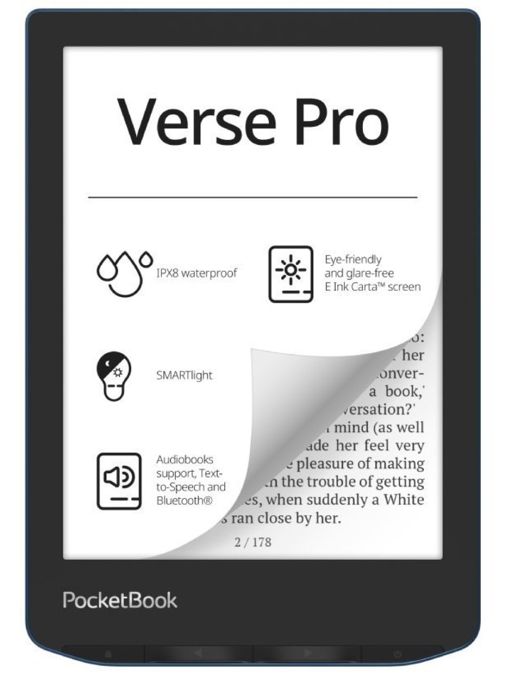 E-book POCKETBOOK 634 Verse Pro Azure, modrý