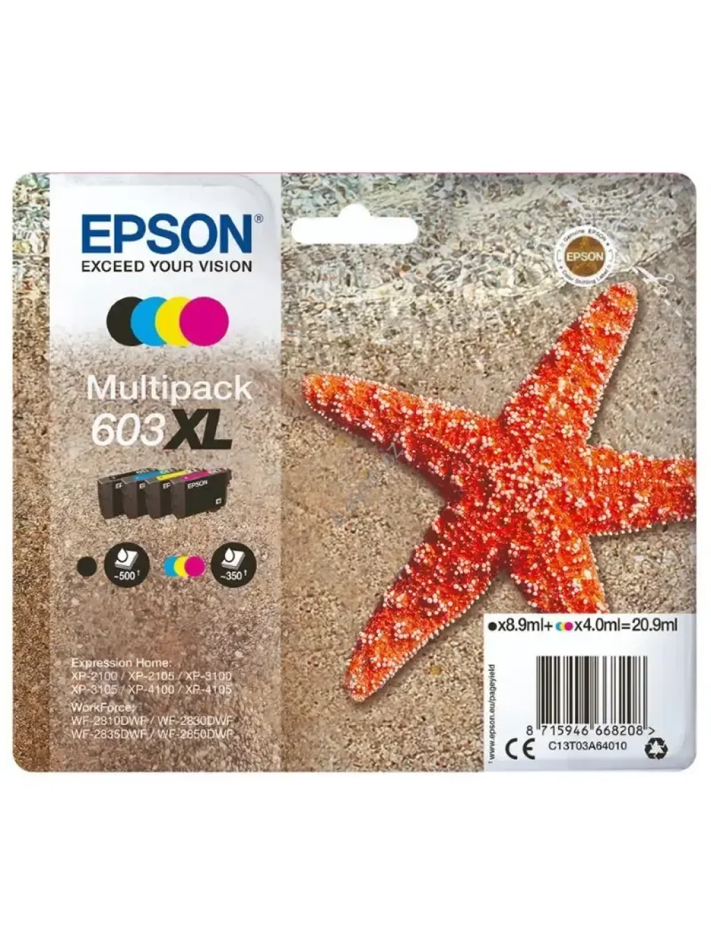 Epson inkoustové náplně - MULTIPACK 603 XL / C13T03A64010 / 4 barvy
