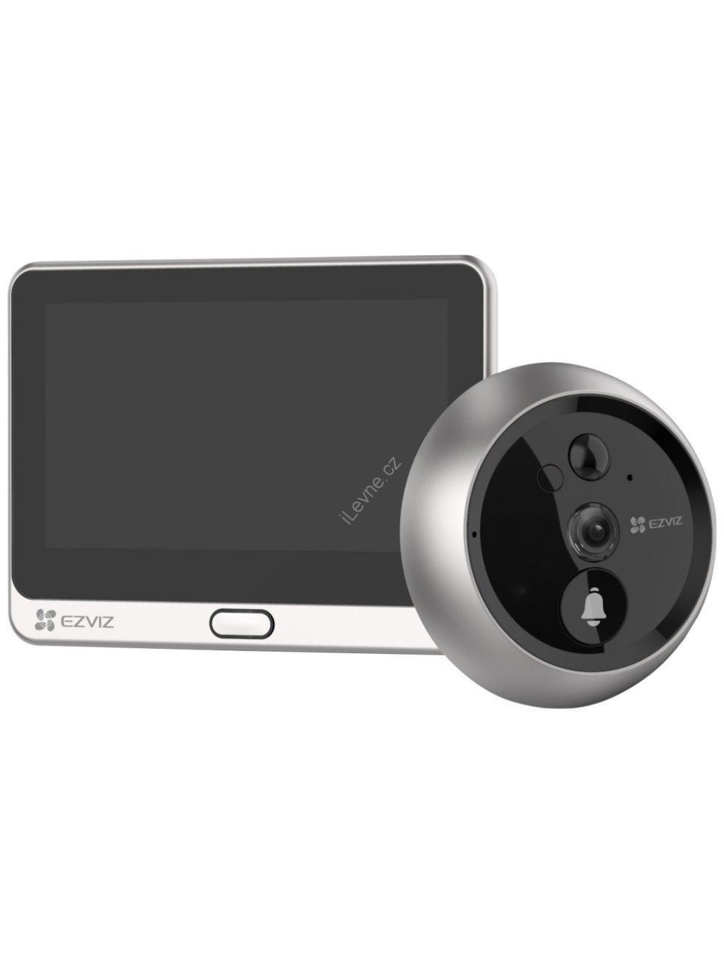 EZVIZ chytrý dveřní videotelefon DP2C/ Wi-Fi/ kamera 1080p/ H.265/ kukátko/ zvonek/ IR do 5 m/ PIR/ LCD 4,3"